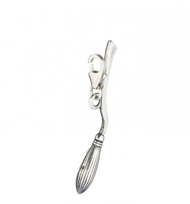 Clip Charm Harry Potter en Argent, Nimbus 2000
