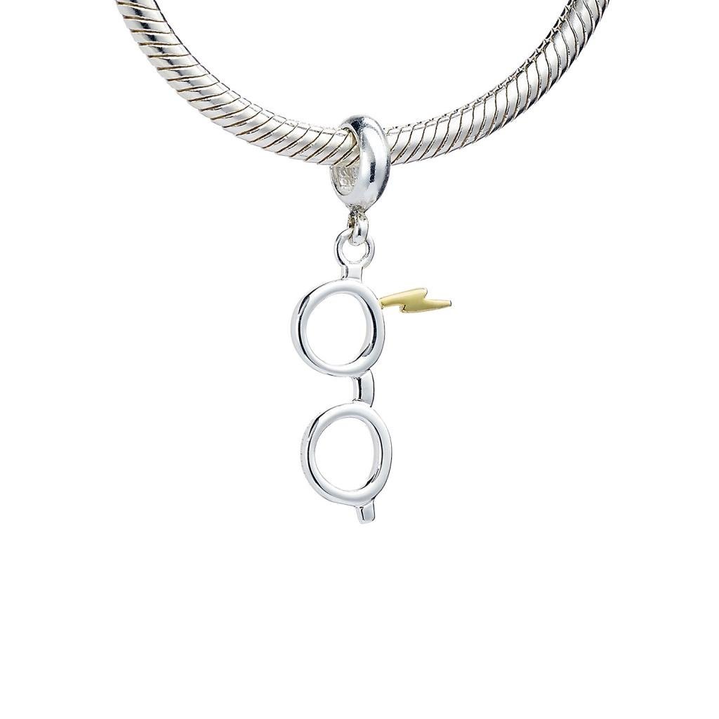Pendentif charm éclair et lunettes pour bracelet