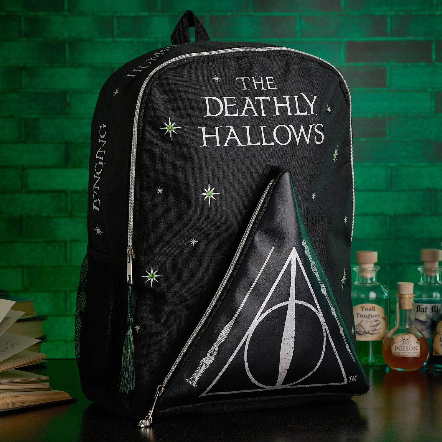 Sac à dos Harry Potter noir aux Reliques de la Mort