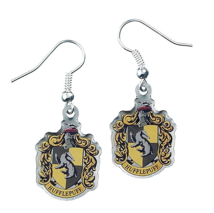 Boucles d’oreilles Harry Potter pendantes avec emblème Poufsouffle