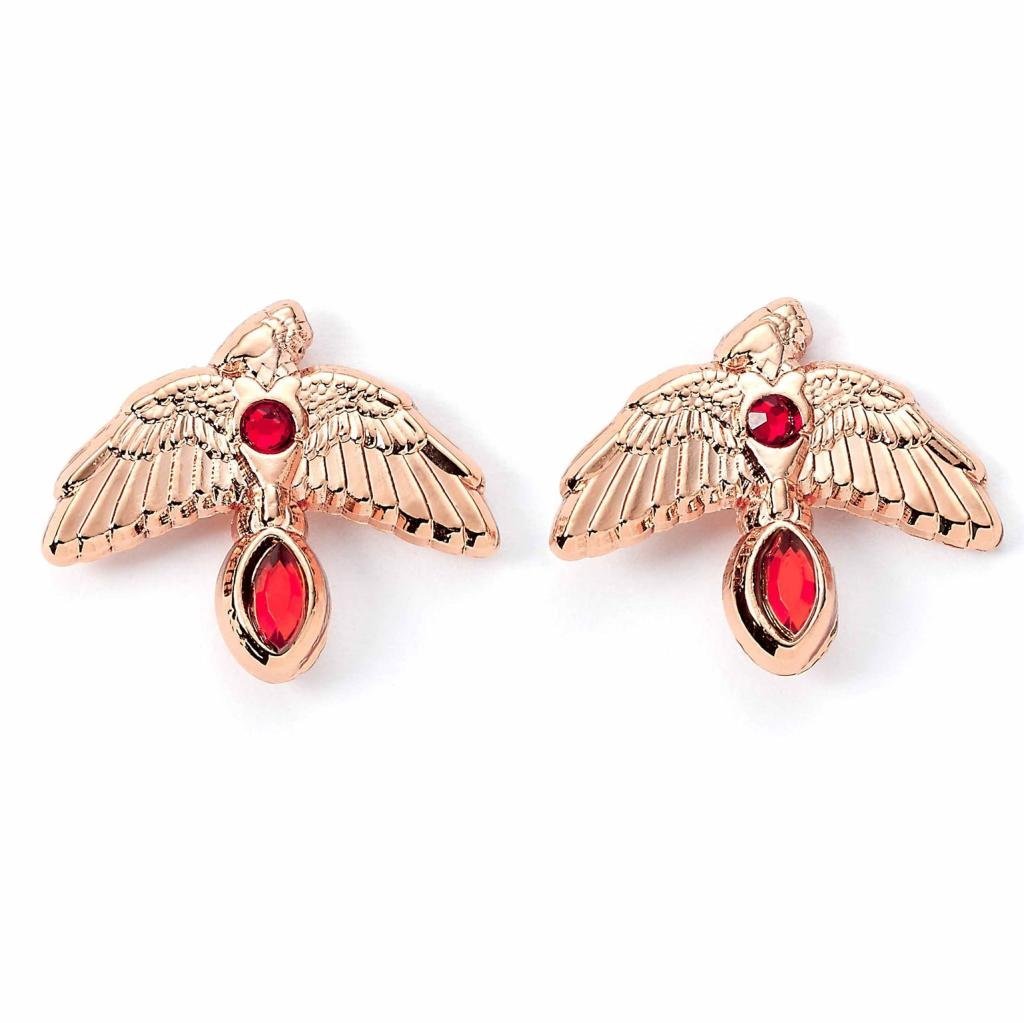 Boucles d'oreilles Harry Potter Phénix en finition Rose Gold
