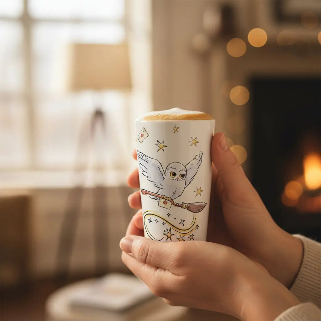Grand Mug Latte Harry Potter Hedwige, Céramique 470 ml