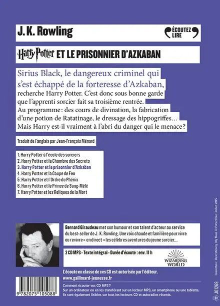 Harry Potter Tome 3 : Le Prisonnier d'Azkaban - Livre Audio