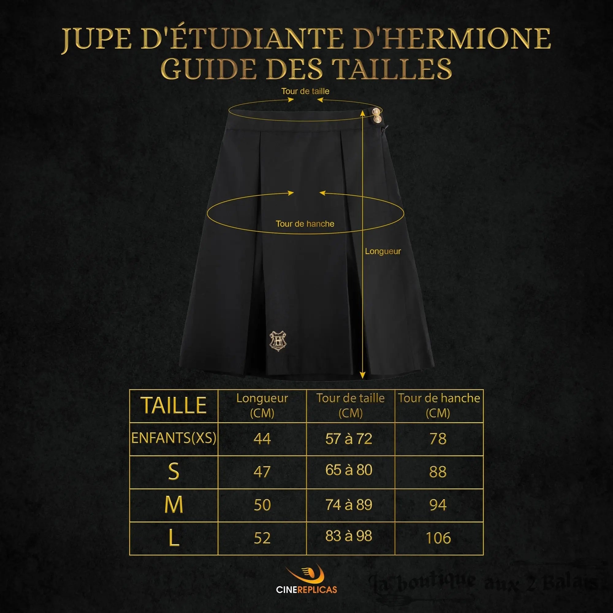 Jupe d'étudiante Hermione Granger