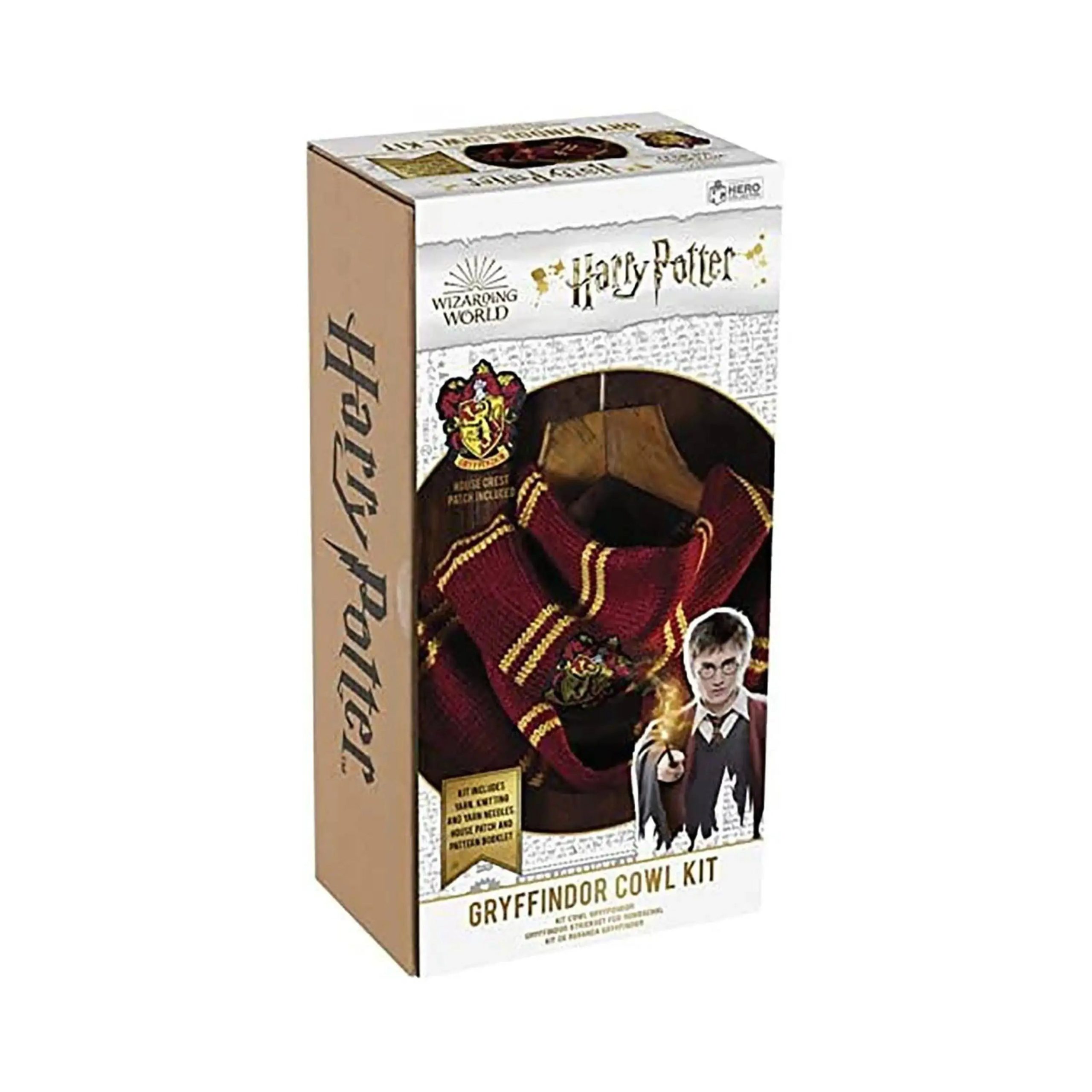 Kit Tricot Écharpe Gryffondor, Aiguilles 3,5 mm et Patch