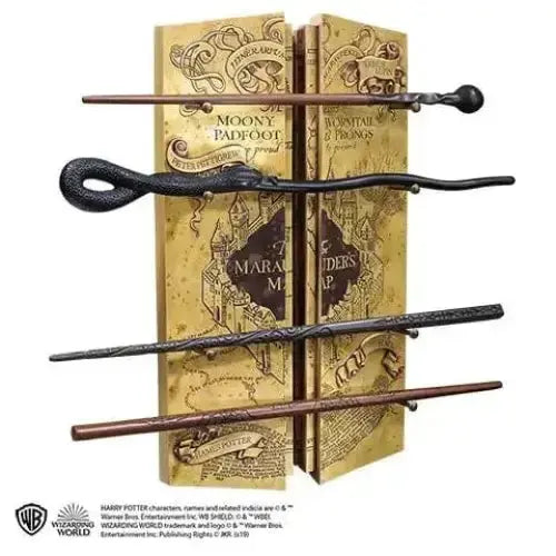 Le présentoir de la Carte du Maraudeur avec 4 baguettes