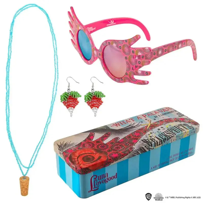 Lunettes Luna Lovegood, Lorgnospectres, Collier et Boucles d'Oreilles