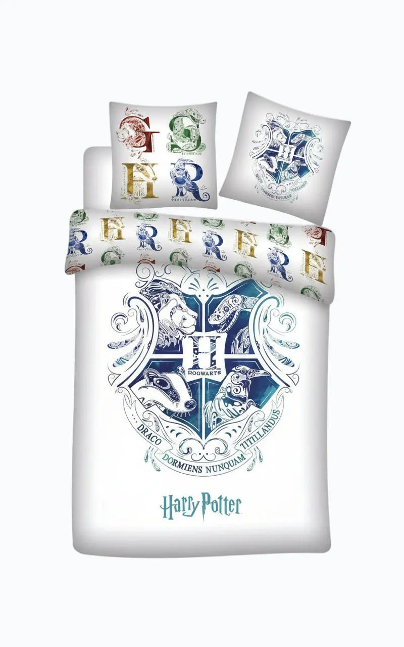 Parure Housse de Couette Hogwarts Coton 140x200 cm Harry Potter
