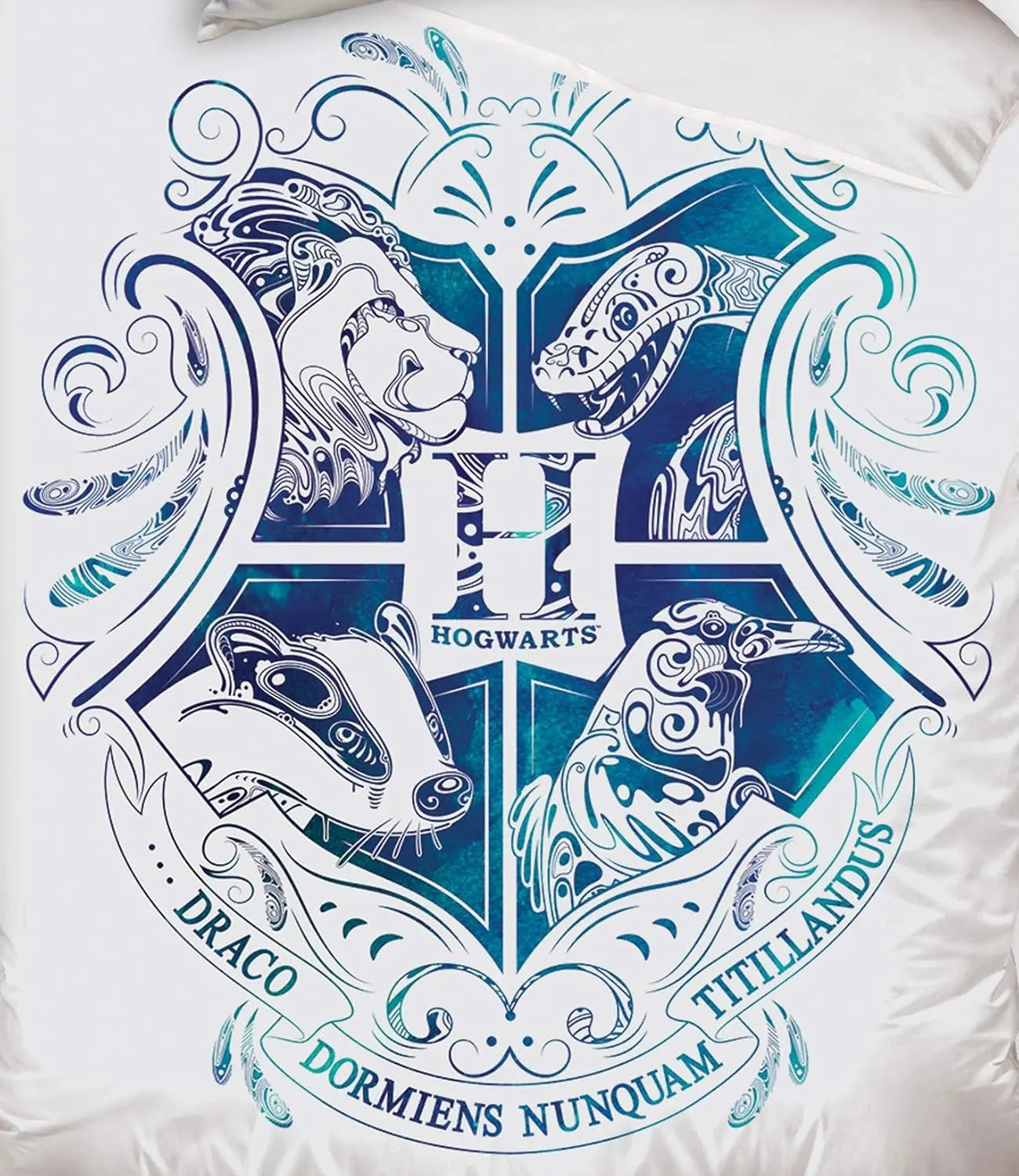 Parure Housse de Couette Hogwarts Coton 140x200 cm Harry Potter