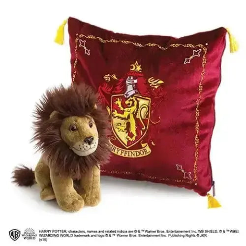 Peluche et coussin de la Maison de Gryffondor Harry Potter