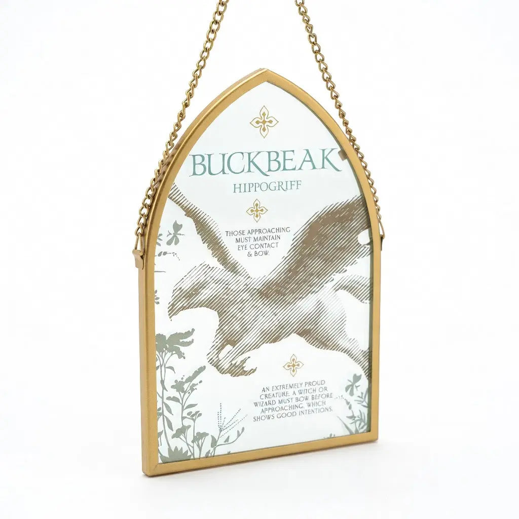 Plaque en verre Buck l'Hippogriffe 27 x 13,5 cm