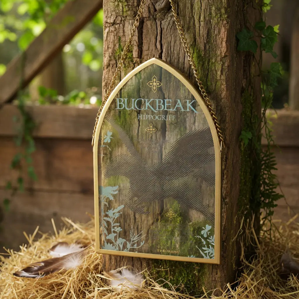 Plaque en verre Buck l'Hippogriffe 27 x 13,5 cm