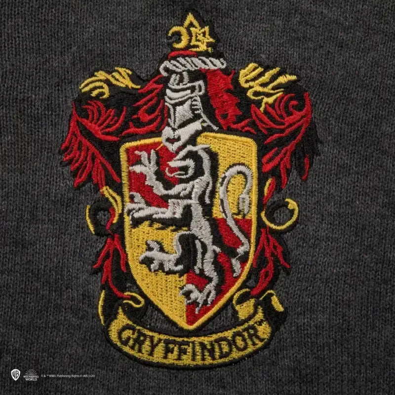 Pull Gryffondor col en V, Écusson brodé, Harry Potter