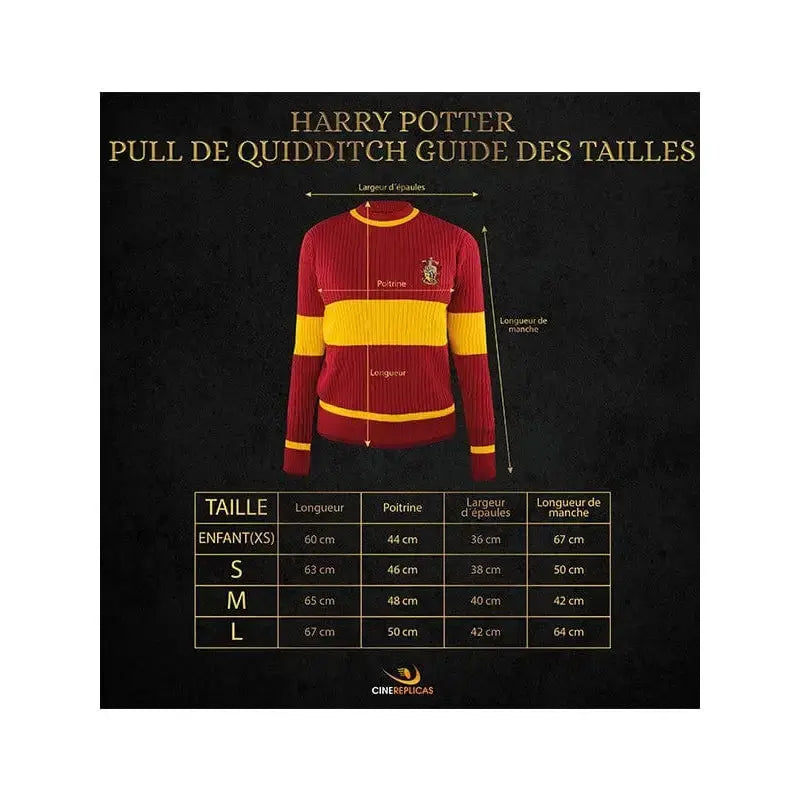 Pull Quidditch Gryffondor Harry Potter