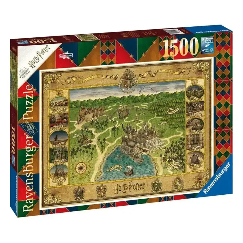 Puzzle Minalima Carte de Poudlard 1500 pièces Harry Potter