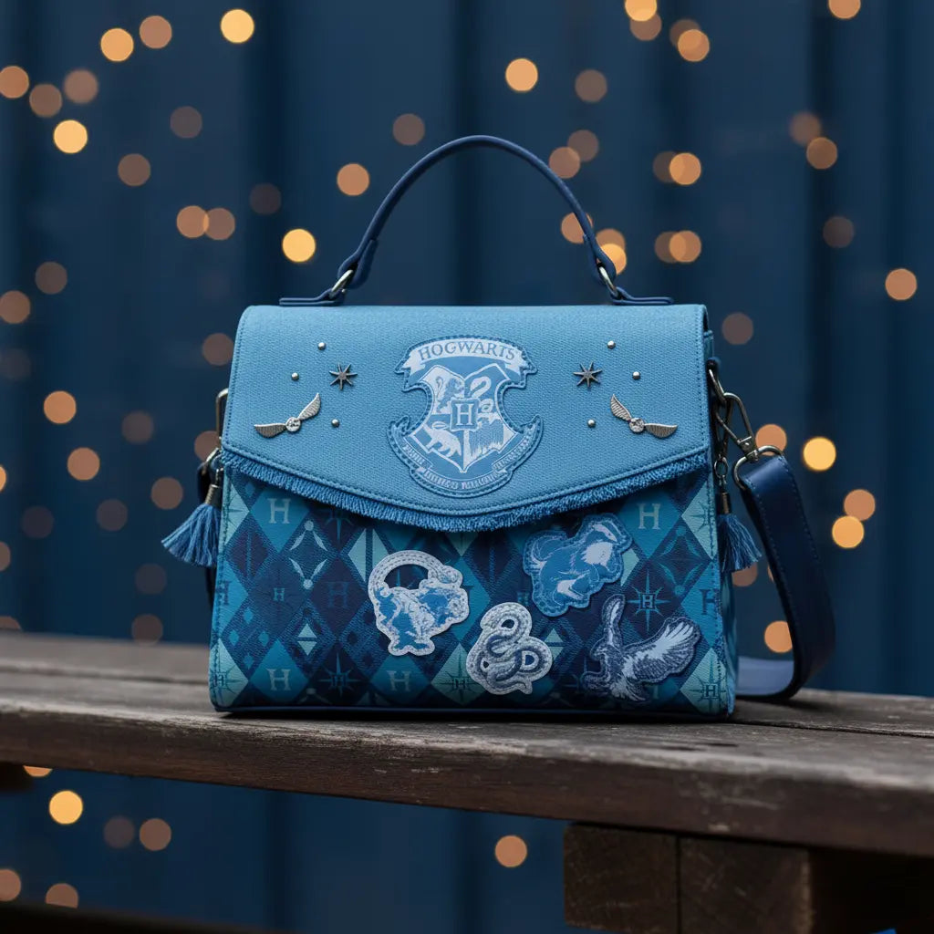 Sac bandoulière Loungefly Denim Poudlard 26 cm