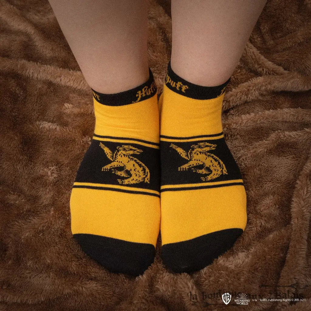 Set 3 Paires de Socquettes Poufsouffle Harry Potter Taille 35-45
