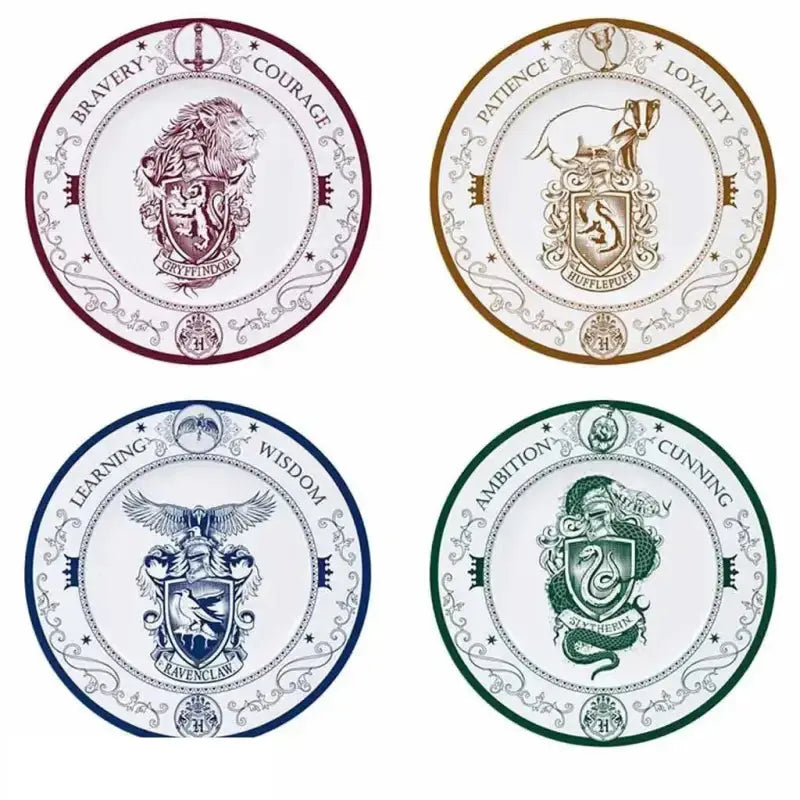 Set de 4 Assiettes en Porcelaine Harry Potter