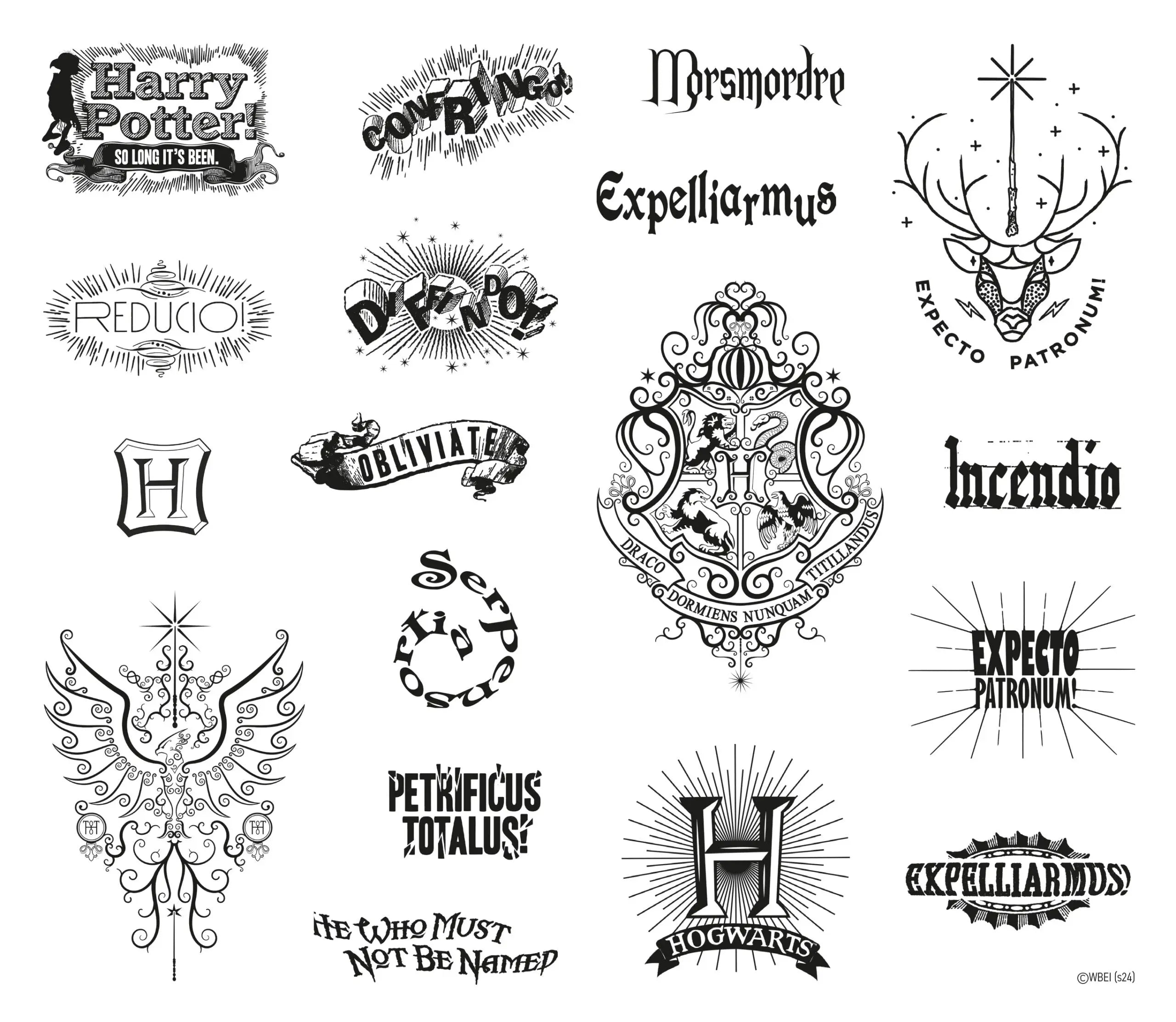 Tattoos Éphémères Harry Potter, 80 Tatouages
