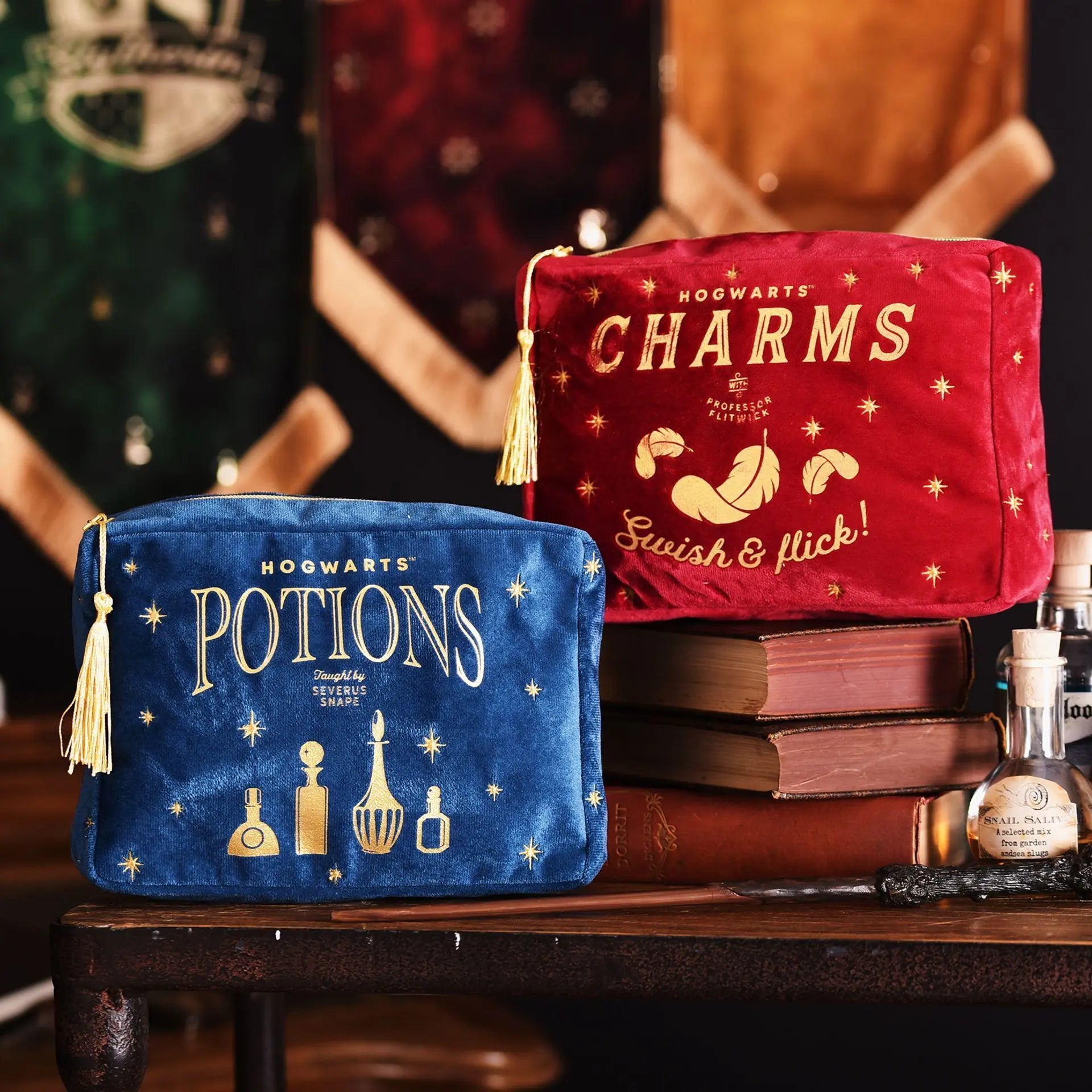 Trousse de Toilette Charms Harry Potter, Velours Rouge