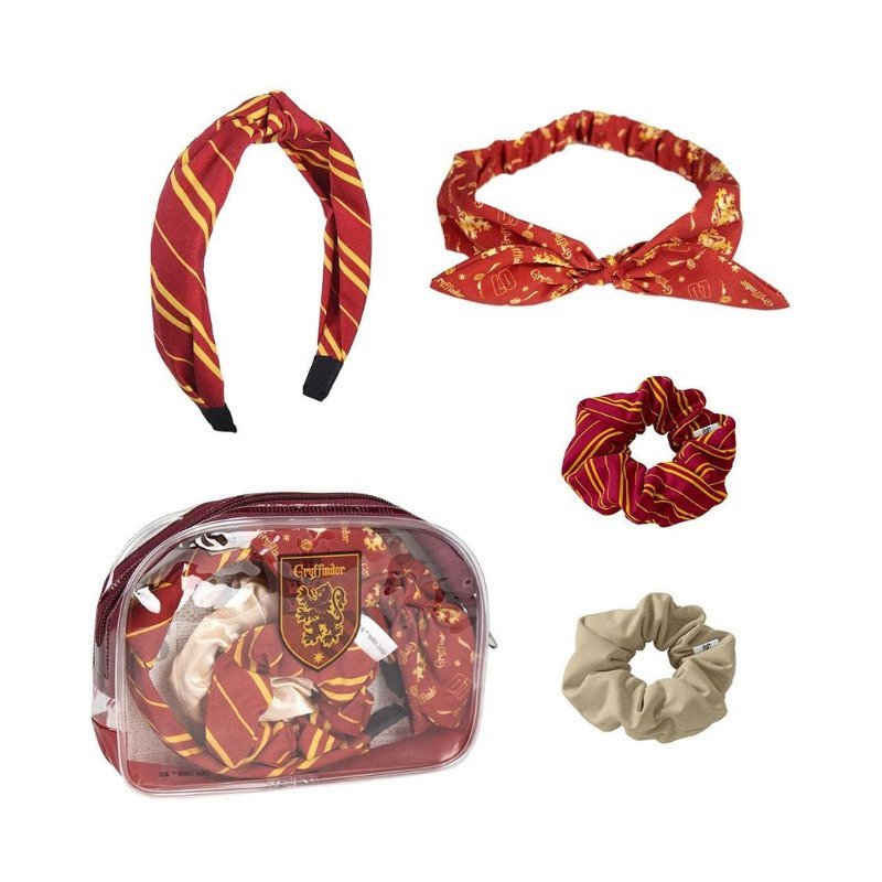 Accessoires cheveux Harry Potter Gryffondor avec 2 chouchous, bandeau et serre-tête