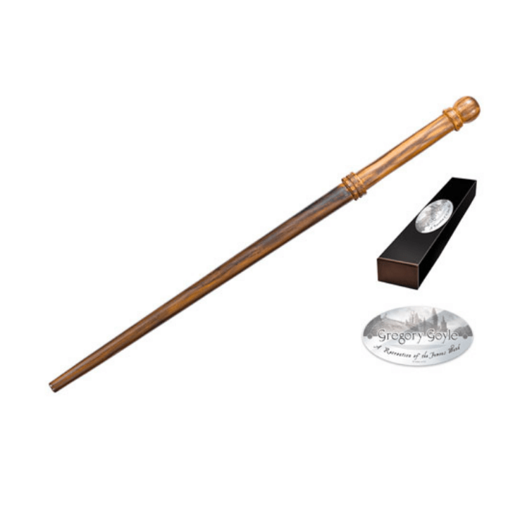 Baguette collector Harry Potter de Gregory Goyle, bois clair marbré