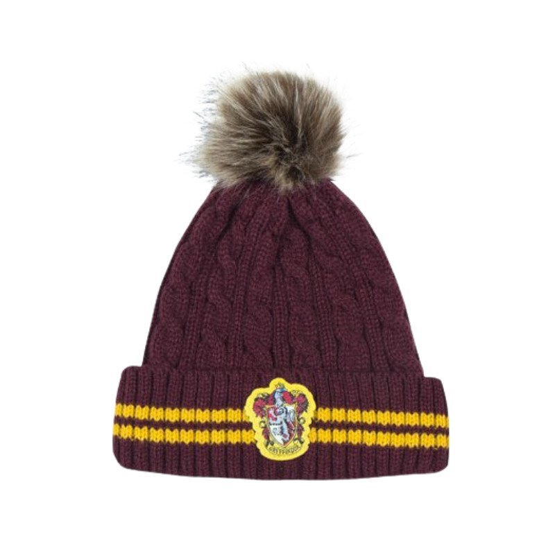 Bonnet Harry Potter Gryffondor à pompon en acrylique