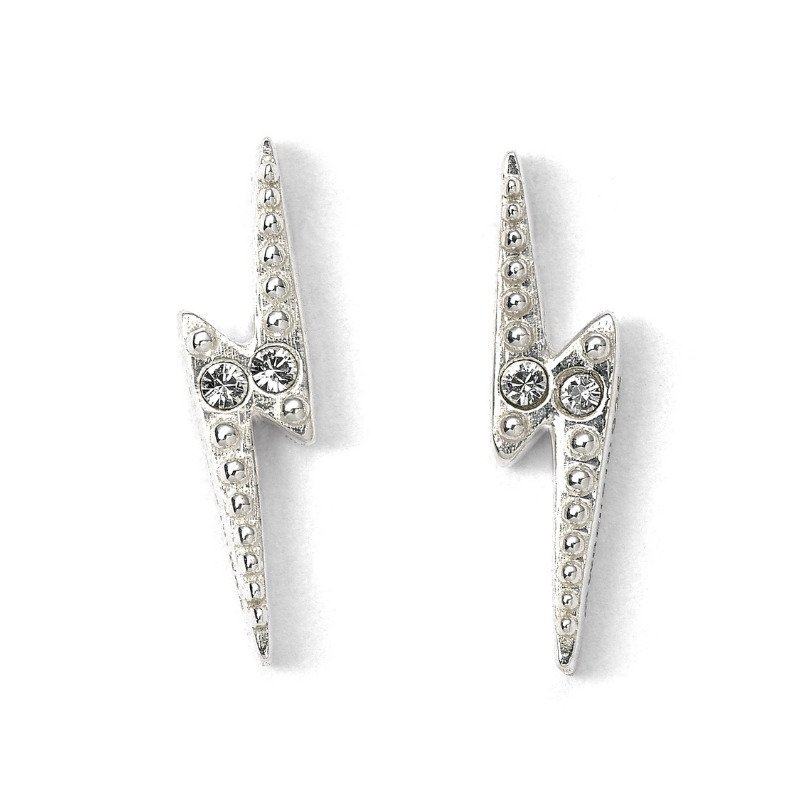 Boucles d’oreilles Harry Potter éclair en argent avec cristaux