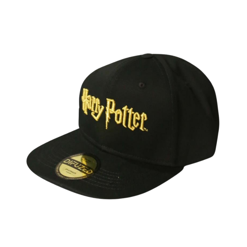 Casquette noire Harry Potter Logo Gold avec scène face au Détraqueur