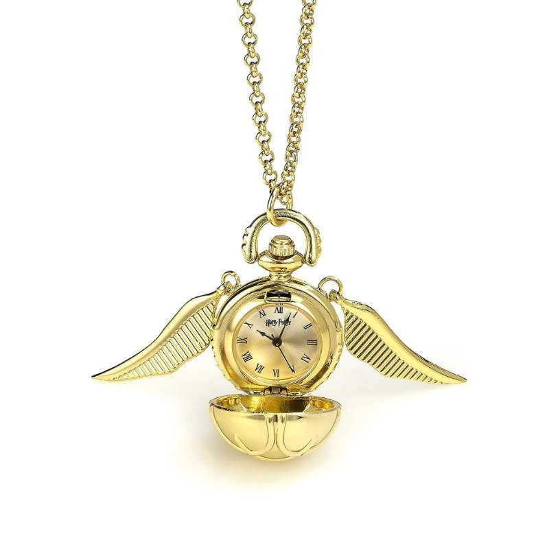 Collier montre Harry Potter Vif d'Or plaqué or