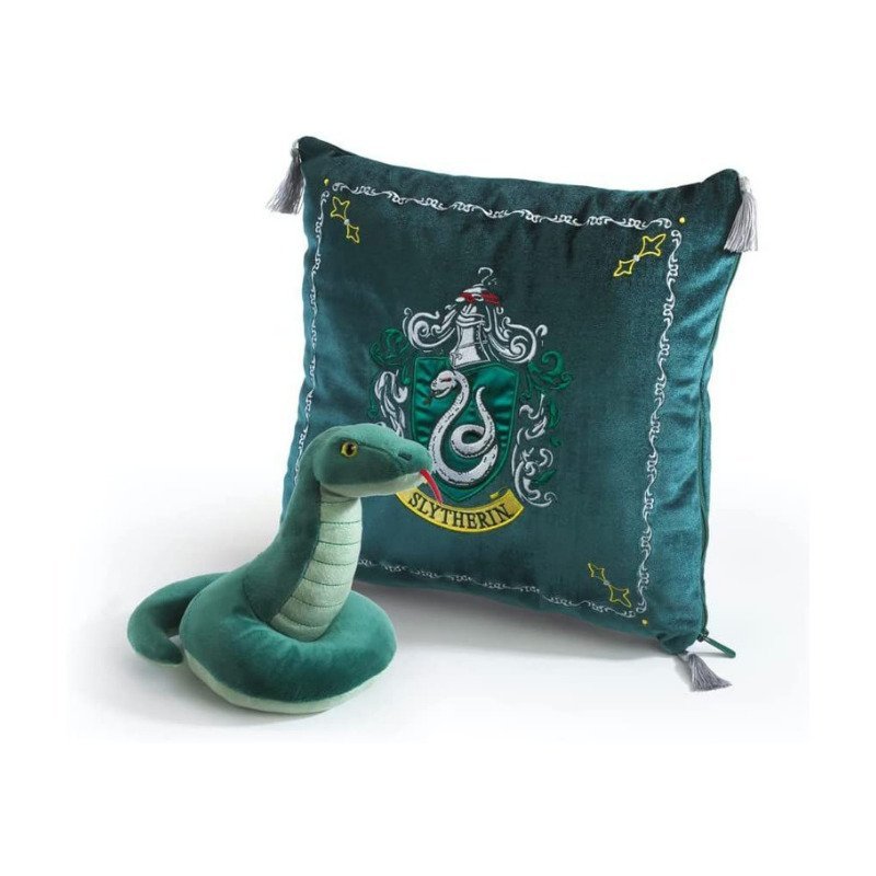Coussin peluche Serpentard Harry Potter toucher velours