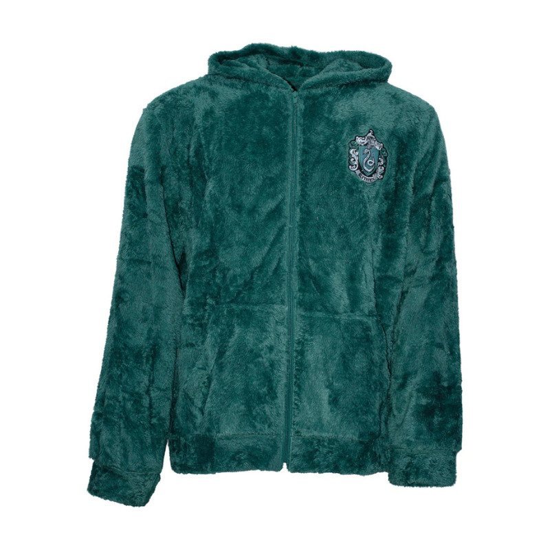 Sweat à capuche fluffy Harry Potter Serpentard