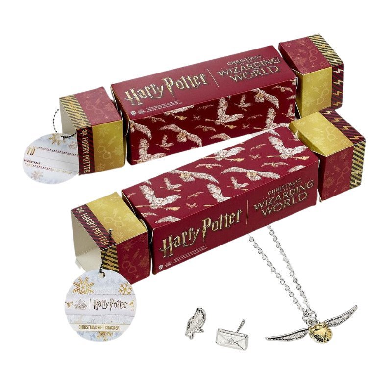 Parure Harry Potter Hedwig collier et boucles d’oreilles