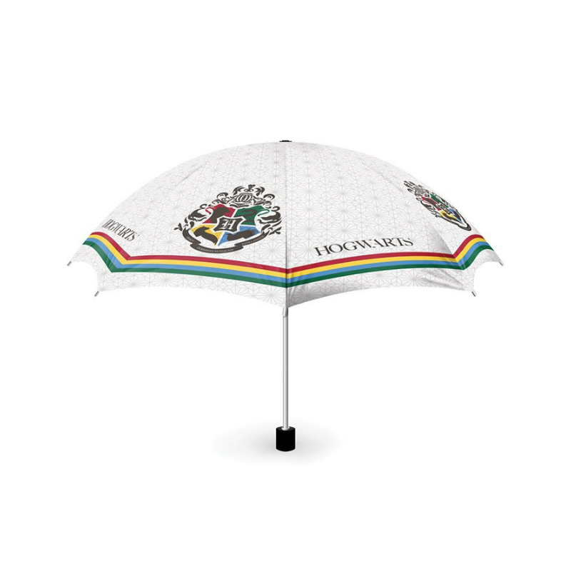 Parapluie Harry Potter blanc au blason de Poudlard