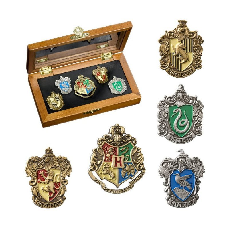 Pin's Les 4 Maisons de Poudlard 3 cm - Lot de 5