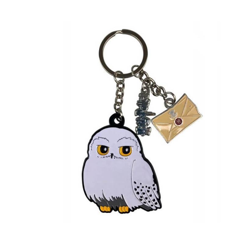 Porte-clés Harry Potter Hedwige en métal