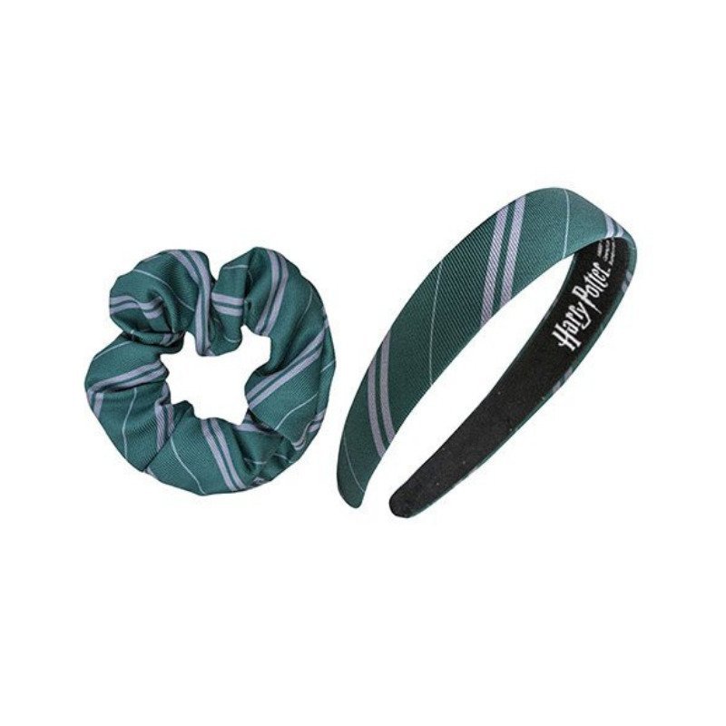 Set cheveux Harry Potter Serpentard avec serre-tête et chouchou (2Pcs)