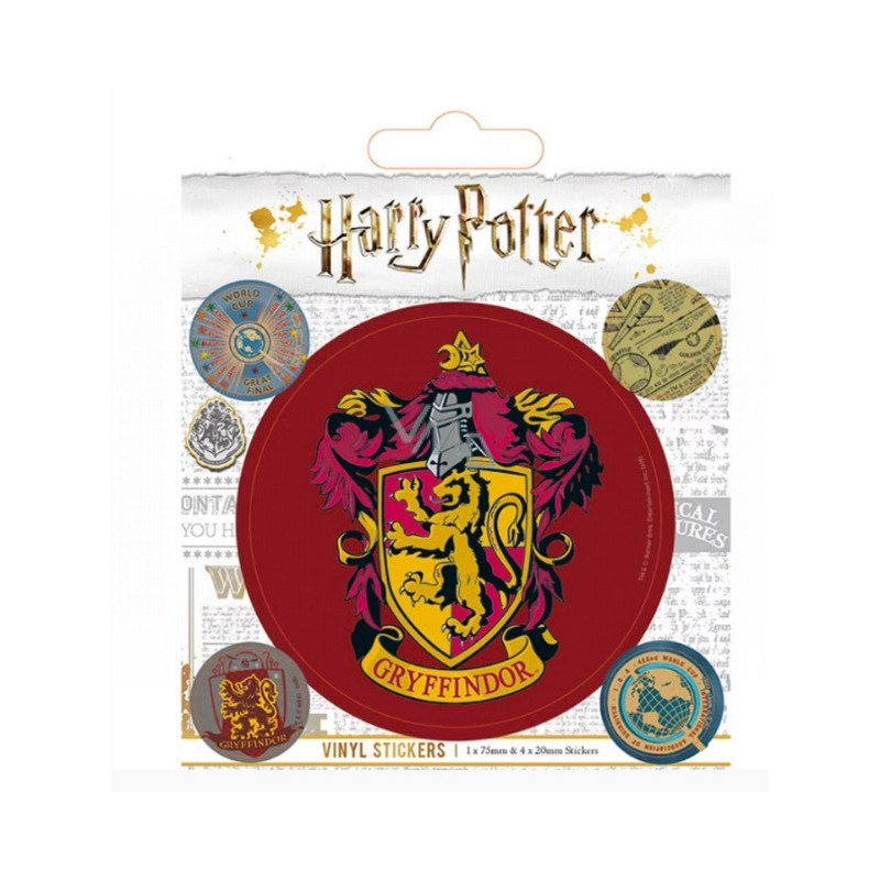 Pack Harry Potter Gryffondor avec 5 stickers et armoirie