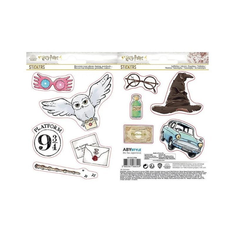 Stickers Harry Potter objets magiques sur 2 planches