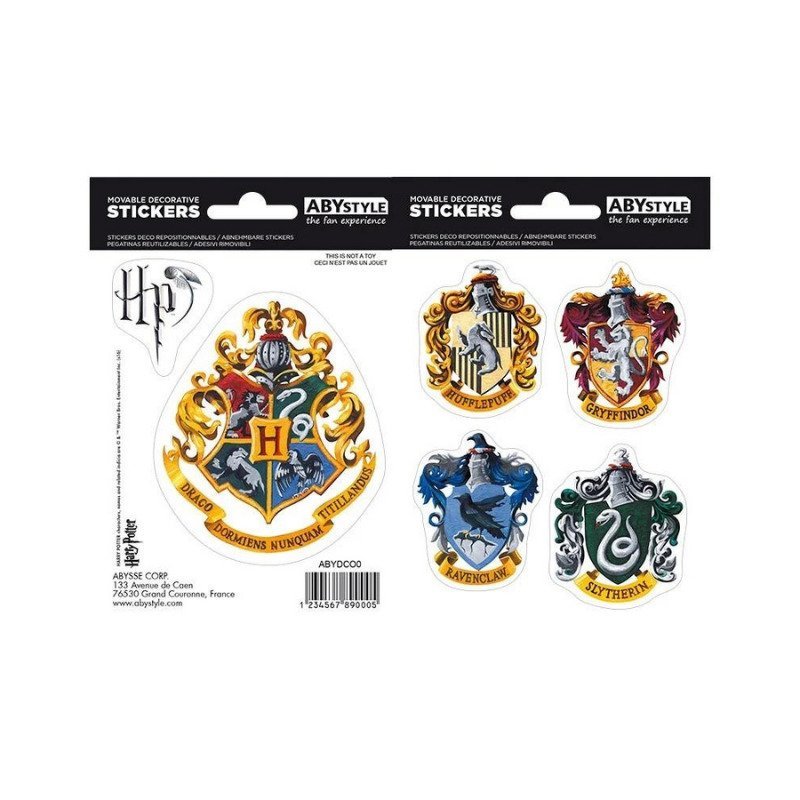 Stickers Harry Potter armoiries de Poudlard en lot de 2 planches