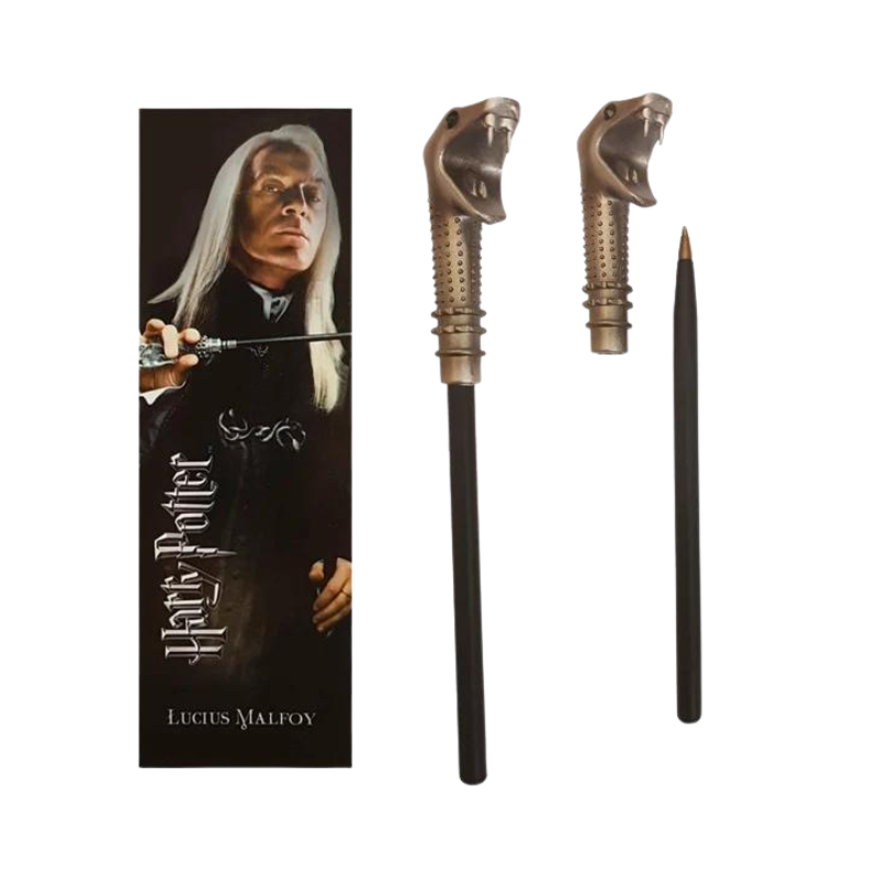 Stylo baguette Harry Potter Lucius Malefoy avec marque-page