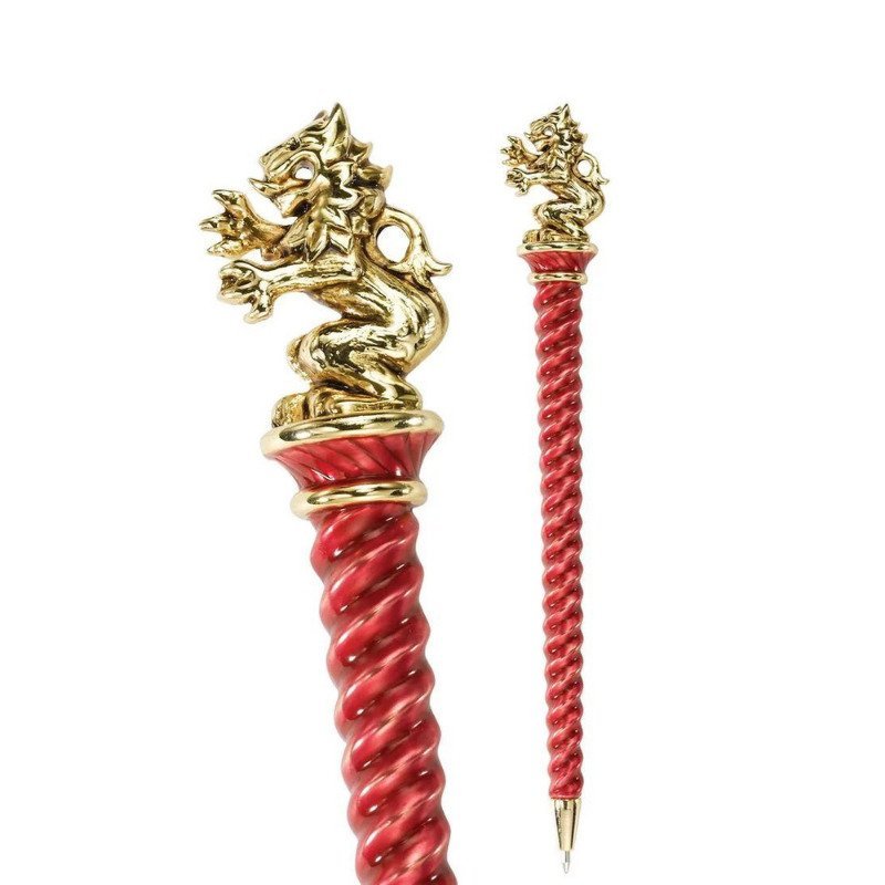 Stylo Harry Potter Gryffondor 16 cm avec lion en métal