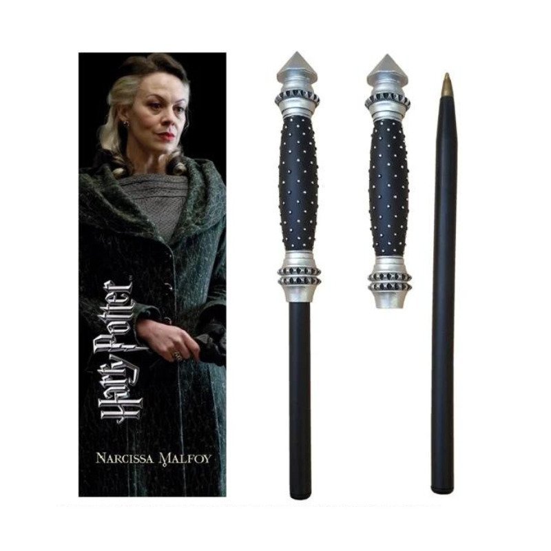 Stylo baguette Harry Potter Narcissa Malefoy avec marque-page