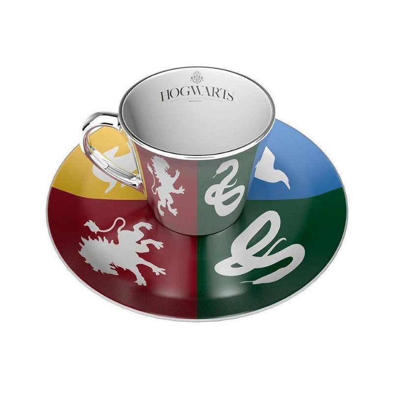 Tasse à café Harry Potter Poudlard avec soucoupe en porcelaine
